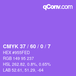 Color code: CMYK 37 / 60 / 0 / 7 | qconv.com