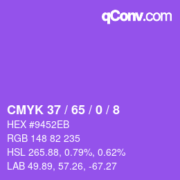 Color code: CMYK 37 / 65 / 0 / 8 | qconv.com