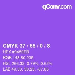 Color code: CMYK 37 / 66 / 0 / 8 | qconv.com