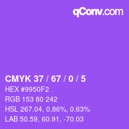 Color code: CMYK 37 / 67 / 0 / 5 | qconv.com