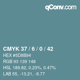 Color code: CMYK 37 / 6 / 0 / 42 | qconv.com