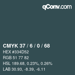 Código de color: CMYK 37 / 6 / 0 / 68 | qconv.com