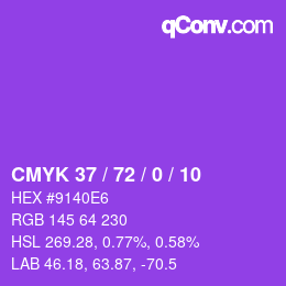 Código de color: CMYK 37 / 72 / 0 / 10 | qconv.com
