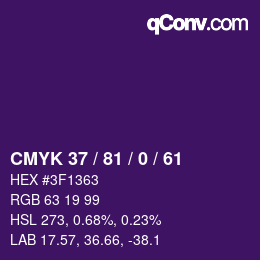 Color code: CMYK 37 / 81 / 0 / 61 | qconv.com