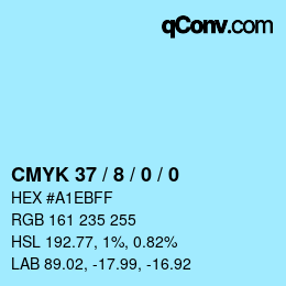 カラーコード: CMYK 37 / 8 / 0 / 0 | qconv.com