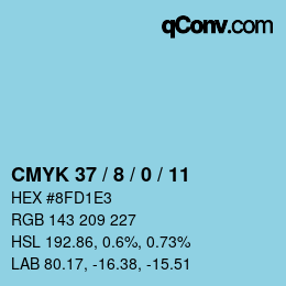 Color code: CMYK 37 / 8 / 0 / 11 | qconv.com