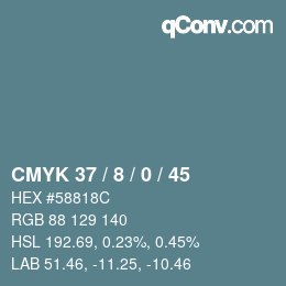 Color code: CMYK 37 / 8 / 0 / 45 | qconv.com