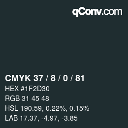 Color code: CMYK 37 / 8 / 0 / 81 | qconv.com