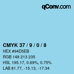 Color code: CMYK 37 / 9 / 0 / 8 | qconv.com