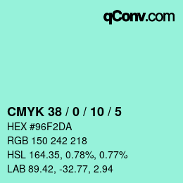 Color code: CMYK 38 / 0 / 10 / 5 | qconv.com
