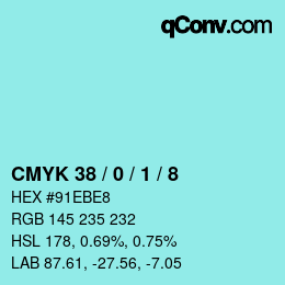 Color code: CMYK 38 / 0 / 1 / 8 | qconv.com