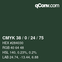 Color code: CMYK 38 / 0 / 24 / 75 | qconv.com