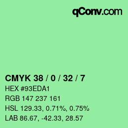 Color code: CMYK 38 / 0 / 32 / 7 | qconv.com