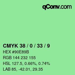 Color code: CMYK 38 / 0 / 33 / 9 | qconv.com