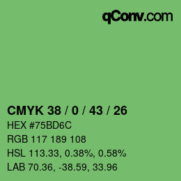 Código de color: CMYK 38 / 0 / 43 / 26 | qconv.com