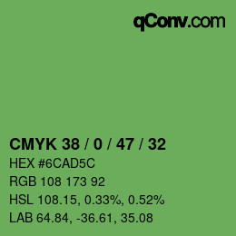 Color code: CMYK 38 / 0 / 47 / 32 | qconv.com