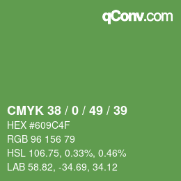 Color code: CMYK 38 / 0 / 49 / 39 | qconv.com