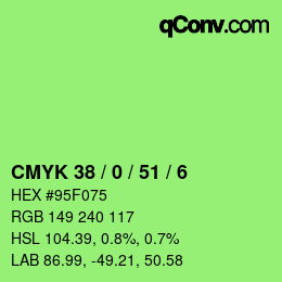 Color code: CMYK 38 / 0 / 51 / 6 | qconv.com