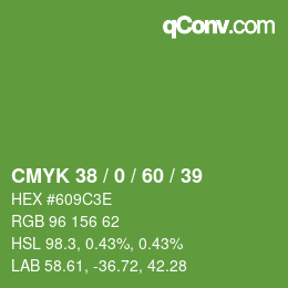 カラーコード: CMYK 38 / 0 / 60 / 39 | qconv.com