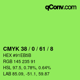 Código de color: CMYK 38 / 0 / 61 / 8 | qconv.com