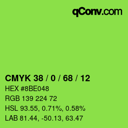 Color code: CMYK 38 / 0 / 68 / 12 | qconv.com