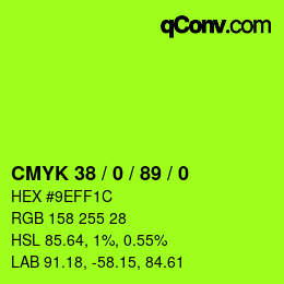 Color code: CMYK 38 / 0 / 89 / 0 | qconv.com