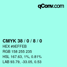 Color code: CMYK 38 / 0 / 8 / 0 | qconv.com