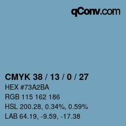 Color code: CMYK 38 / 13 / 0 / 27 | qconv.com