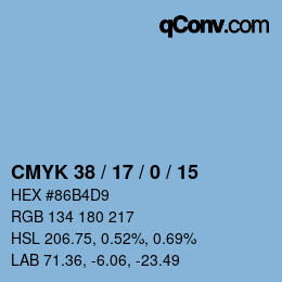 Color code: CMYK 38 / 17 / 0 / 15 | qconv.com