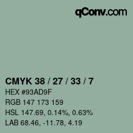 Color code: CMYK 38 / 27 / 33 / 7 | qconv.com
