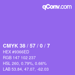 Color code: CMYK 38 / 57 / 0 / 7 | qconv.com