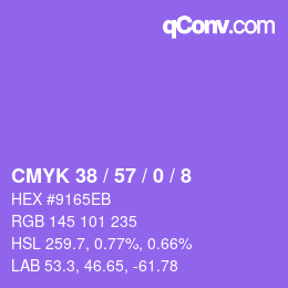 Código de color: CMYK 38 / 57 / 0 / 8 | qconv.com