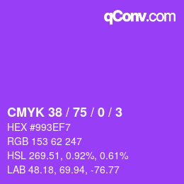 Color code: CMYK 38 / 75 / 0 / 3 | qconv.com
