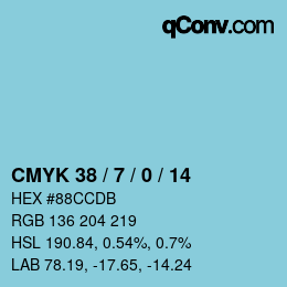 Color code: CMYK 38 / 7 / 0 / 14 | qconv.com