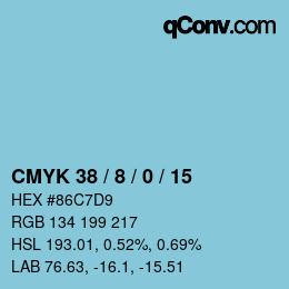 Color code: CMYK 38 / 8 / 0 / 15 | qconv.com