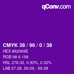 Código de color: CMYK 38 / 96 / 0 / 38 | qconv.com