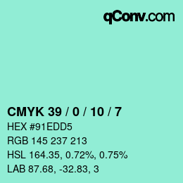 Color code: CMYK 39 / 0 / 10 / 7 | qconv.com