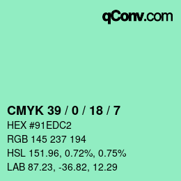 Color code: CMYK 39 / 0 / 18 / 7 | qconv.com