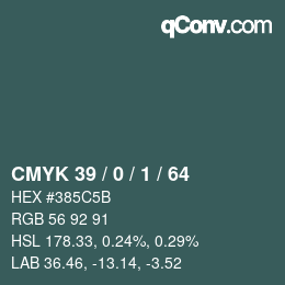 Color code: CMYK 39 / 0 / 1 / 64 | qconv.com