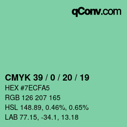 Color code: CMYK 39 / 0 / 20 / 19 | qconv.com