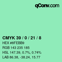 Color code: CMYK 39 / 0 / 21 / 8 | qconv.com