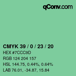 Color code: CMYK 39 / 0 / 23 / 20 | qconv.com