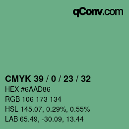 Color code: CMYK 39 / 0 / 23 / 32 | qconv.com