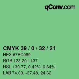 Color code: CMYK 39 / 0 / 32 / 21 | qconv.com