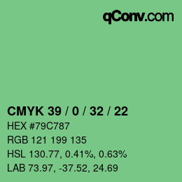 Color code: CMYK 39 / 0 / 32 / 22 | qconv.com