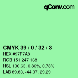 Color code: CMYK 39 / 0 / 32 / 3 | qconv.com