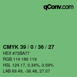 Color code: CMYK 39 / 0 / 36 / 27 | qconv.com