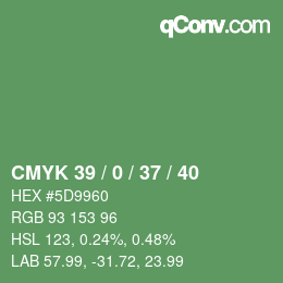 Color code: CMYK 39 / 0 / 37 / 40 | qconv.com