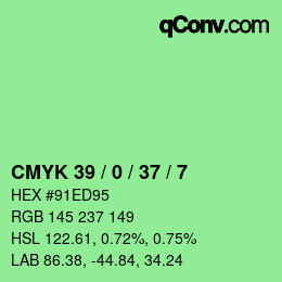 Color code: CMYK 39 / 0 / 37 / 7 | qconv.com