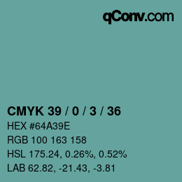 Color code: CMYK 39 / 0 / 3 / 36 | qconv.com